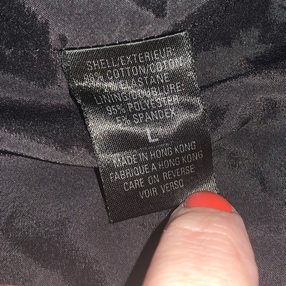 EUC Elie Tahari trench coat Large, snap closures with mandarin collar 99% cotton - Picture 4 of 8